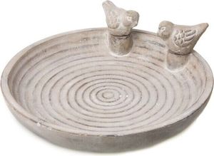 Vogelbad Vogeltränke Zement Ø24cm H4cm grau Bienen Futterstelle Terrasse Garten rund Deko