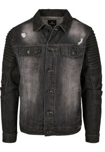 Southpole Jacke Biker Trucker Jacket Black Sand-XL