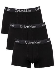 Calvin Klein Herren 3er-Pack Badehose mit moderner Struktur, Schwarz XS
