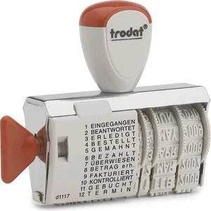 trodat Wortbandstempel 1117 mit Datum Abdruckmaße: 4 x 54 mm