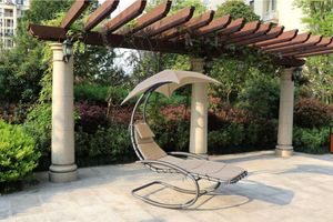 Garden Pleasure Sonnenliege Keros braun Stahl
