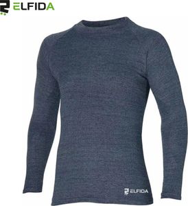 Elfida - Thermohemd Herren - Thermounterwäsche mit langen Ärmeln - Thermo Shirt Anthrazit - Thermounterwäsche Herren - Größe XXL