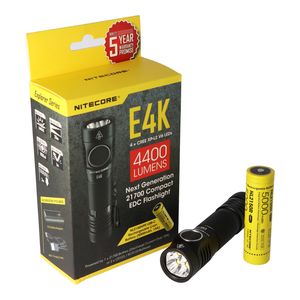 Nitecore E4K - latarka LED NC-E4K o mocy 4400 lumenów wraz z akumulatorem i sejfem na baterie