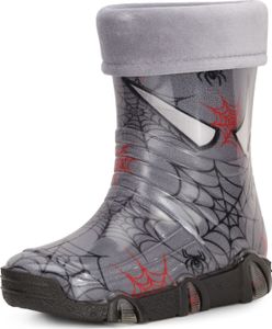Ladeheid Kinder Mädchen Jungen Gummistiefel Gefüttert Swk2020 (Dunkelgrau Spinnen 40, 35/36)