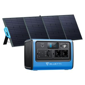 BLUETTI EB70 1000W (Peak 1400W) Blue Portable Power Station Mit PV200 200W Solar Panel 716Wh Solar Generator Backup LiFePo4 Battery Pack, Widely Use for Camping Outdoor RV Power Outage Home Off-grid
