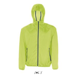 Uni Windbreaker Shore Jacke - Farbe: Neon Lime/Navy - Größe: L