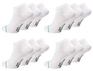 Paolo Renzo Bambus Sneaker Socken Damen & Herren 12 Paar 43/46 Weiß