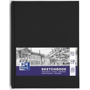 Szkicownik Oxford Sketchbook szyty A4/96K czarny