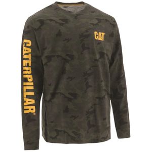 Caterpillar - Trademark Banner-T-Shirt für Herren FS7480 (3XL) (Grün/Braun)