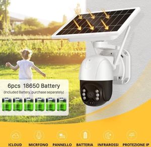 Drahtlose Wifi-Außenkamera mit Solarpanel
