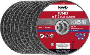 kwb by Einhell 10 Trennscheiben dünn 115x1,0 Winkelschleifer-Zubehör