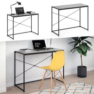 VICCO Loft Schreibtisch Fyrk Bürotisch Arbeitstisch PC Tisch Beton 100 x 45