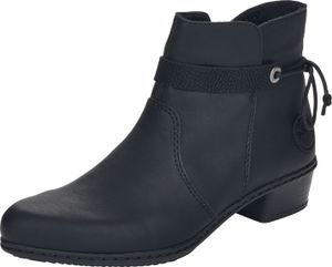 Rieker Damen Stiefeletten Blockabsatz Kurzstiefel Y0782, Größe:39 EU, Farbe:Schwarz
