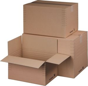 Verpackungskarton 22x33,5x8-19cm VE=10 Stück braun