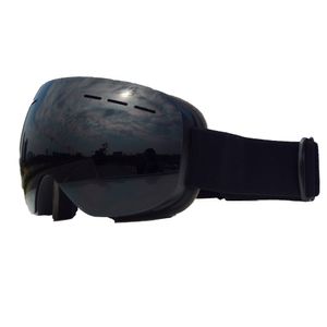 Unisex Skibrille PRO Damen Herren mit wechselgläsern, 100% UV-Schutz Schneebrille Skibrille für brillenträger(black frame grey)
