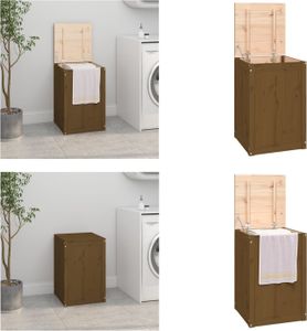 vidaXL Wäschetruhe Honigbraun 44x44x66 cm Massivholz Kiefer - Wäschetruhe - Wäschetruhen - Wäschebox - Wäschekorb