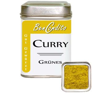 Grünes Curry - Mildes Currypulver mit Koriander 80g Dose