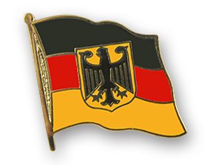 Flaggen-Pin vergoldet Deutschland mit Adler