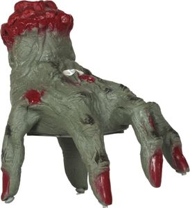 zombie-Hand mit Sound und Bewegungen Latex grün