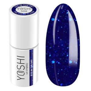 Yoshi Hybrid Nagellack Tinten Blau Brokate mit Tupfen - Professionell Ständig Nagellack 6ml - UV Nagellack mit Praktisch Pinsel - The Color Is Now