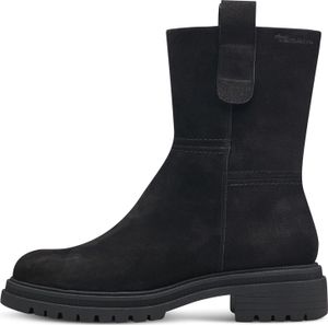 Tamaris Damen Stiefelette Reißverschluss Leder Warmfutter Laschen 1-26813-41, Größe:37 EU, Farbe:Schwarz