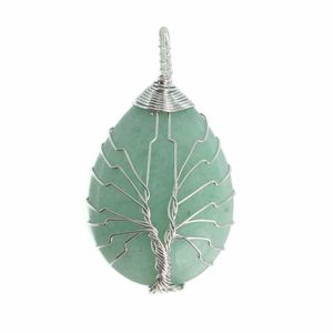 Edelstein-Anhänger Baum des Lebens Grüner Aventurin (4 cm)