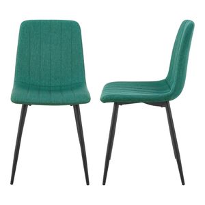 Jídelní židle 'Elsern' Set Of 2 Textilní potah Steel Green