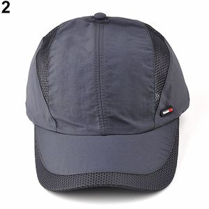Uni Casual Mesh Quick Dry Verstellbare Golf Sport Outdoor Baseball Cap Hut-Dunkelgrau