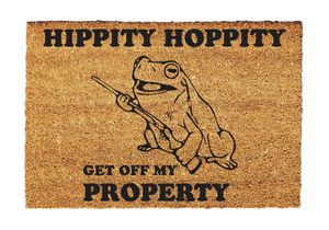 Giftstory Fußmatte Kokos Hippity Hoppity -Geschenk -Fussmatten Haustür - Willkommen Doormat - Lustig Türmatte - Größe: 60x40 cm