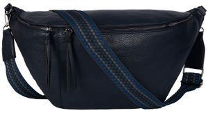 Bauchtasche XXL Umhängetasche Crossbody-Bag Hüfttasche Kunstleder Italy-Design D.BLUE