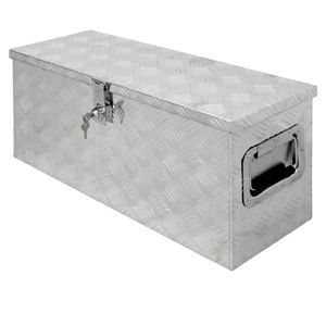 ECD Germany Aluminium Werkzeugkasten, 73x24x32 cm, abschließbar