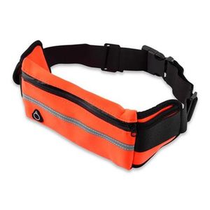 EmpireAthletics - Neopren Hüfttasche (Hüftumfang von 70 - 100 cm) für alle Smartphones mit Schlüsselfach, Kopfhöreranschluss und Steckschließe - Sport Jogging Bauchtasche Laufgürtel in ORANGE