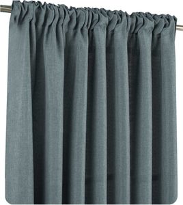 Vorhang 2er Set Kräuselband 140x245 cm grau anthrazit blickdicht Struktur Leinenoptik uni Gardine