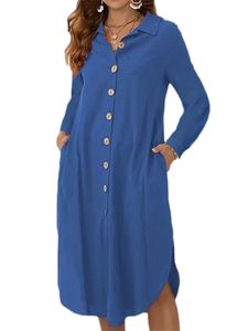 Frauen Blusenkleider Komfortabel Arbeiten Solid Color Shirt Langekurze Ärmel Unifarben Mode