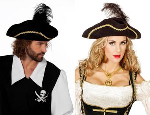 Piratenhut Pirat Piratin Karneval Fasching braun