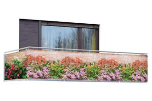 WENKO Sichtschutz Mauer-Blumen Design  85 x 500 cm