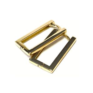 Ohrring Gold poliert 333/- GG modern rechteck Creole 17,5mm schlicht dezent