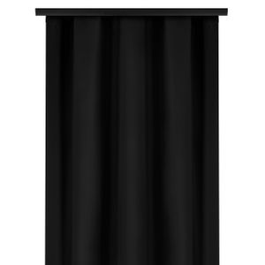 Nepriehľadný záves s volánovou páskou, rozmery: 140x160 cm, farba: čierna