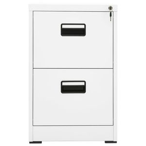 vidaXL Aktenschrank Weiß 46x62x72,5 cm Stahl