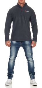 Geographical Norway Herren Micro Fleece Pullover mit Reißverschluss Ski Sport Freizeit leichter Pullover G-Kawa, Farbe: Navy, Größe: XXL