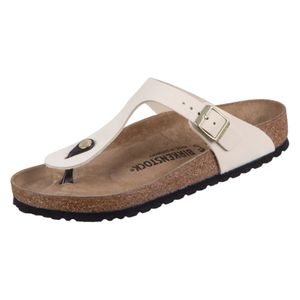 Birkenstock Gizeh Damen Zehentrenner in Beige, Größe 38