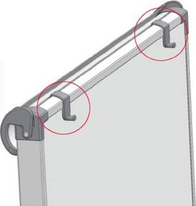 FRANKEN Zapfenblockhalter für Flipchart FC41 / FC81 2 Stück