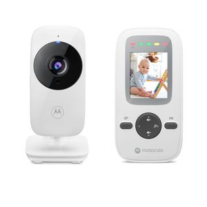 Motorola Nursery Babyphone - VM481 - mit Kamera - 2-Zoll-Farbdisplay Elterneinheit - Infrarot-Nachtsicht - Digitaler Zoom - Reichweite bis zu 300 Meter - Weiß