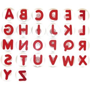 EDUPLAY 220-004 Riesenstempel Großbuchstaben, rot, 26-teilig (1 Set)