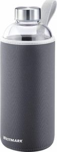 Westmark Trinkflasche Viva aus Glas 1 l, mit Cover, anthrazit, 5274226A