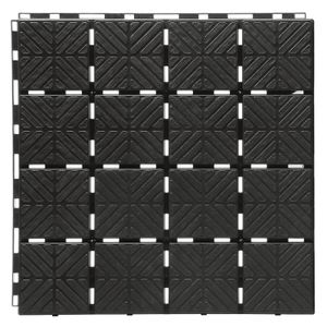 9 Stk. Beetplatten Bodenplatten 1,5m² schwarz für Garten Terrasse