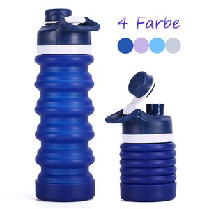 500ml Trinkflasche Faltbar Silikon Wasserflasche Für Outdoor Indoor 