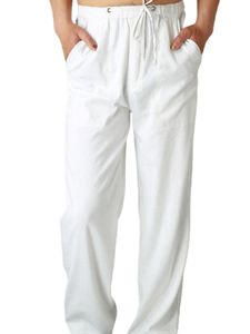 Lose einfarbige Hosen für Herren  Reise  Mode  Seitentasche  lässig,Farbe: Weiß,Größe:5XL