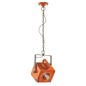 Ferroluce Industrial Keramikhängeleuchte Orange Retro