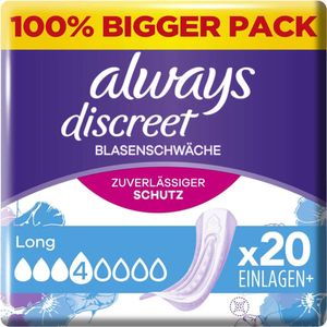 Hygieneeinlagen Blasenschwäche Discreet Long Big Pack 20 Stück